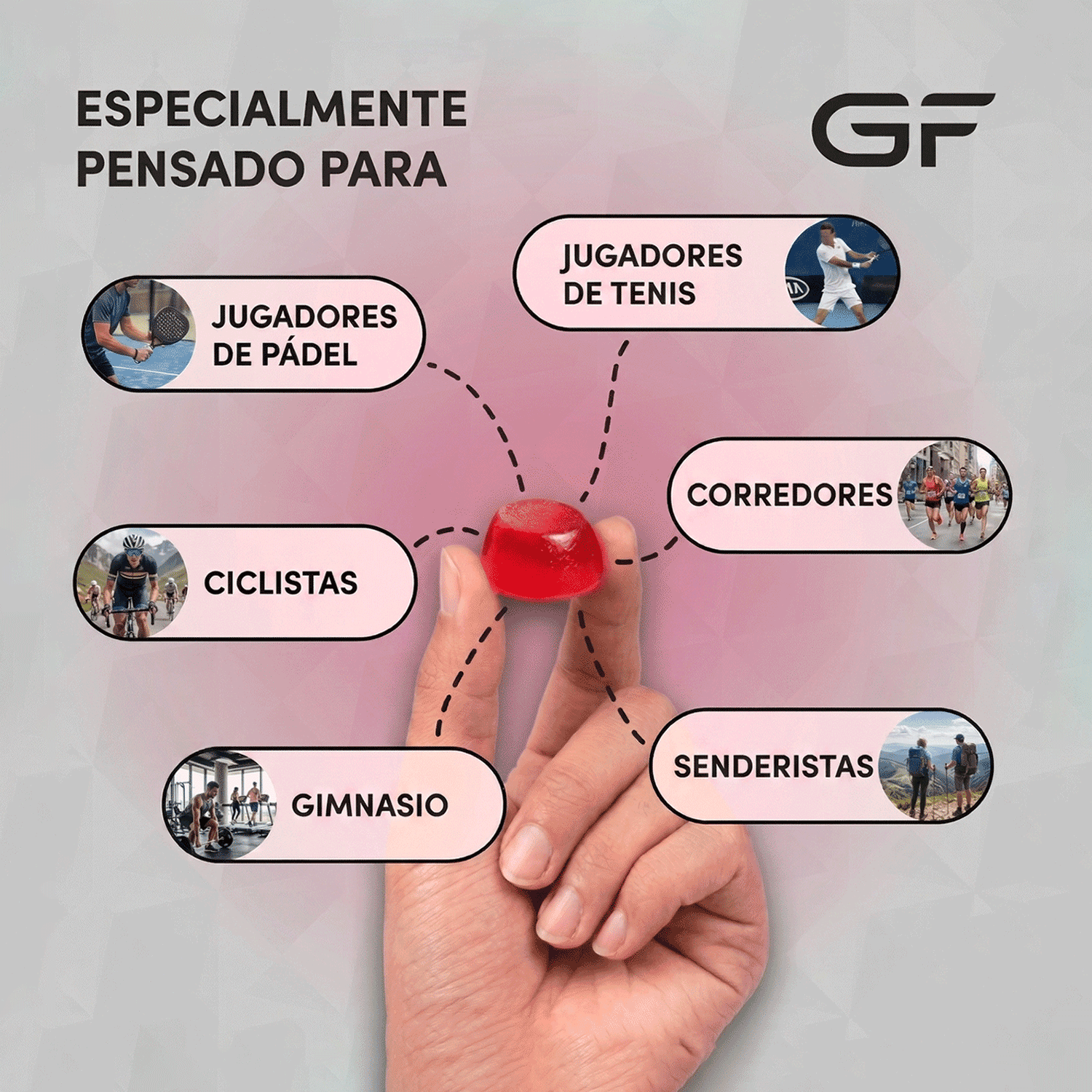 Gominolas Energéticas de Cafeína Sabor Cereza