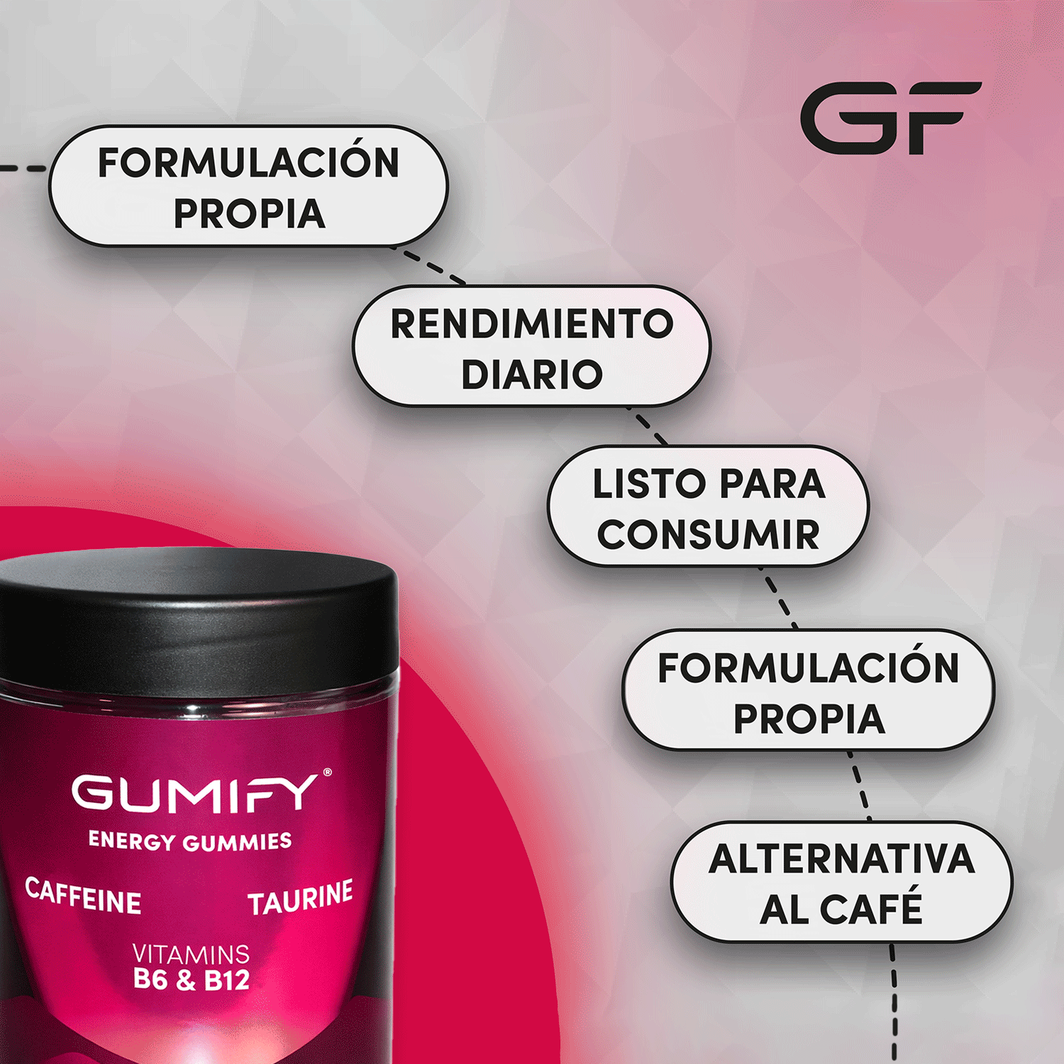 Gominolas Energéticas de Cafeína Sabor Cereza