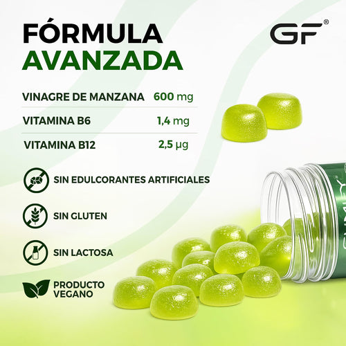Gominolas de Vinagre de Manzana, B6 y B12, 90 Gummies